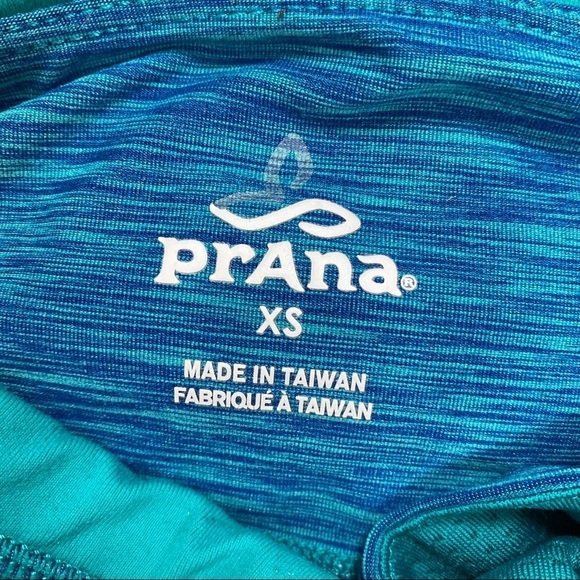Prana XS Turquoise Tori Yoga Capri Dragonfly Leggings Jewel Tone Boho Running - Picture 8 of 8
